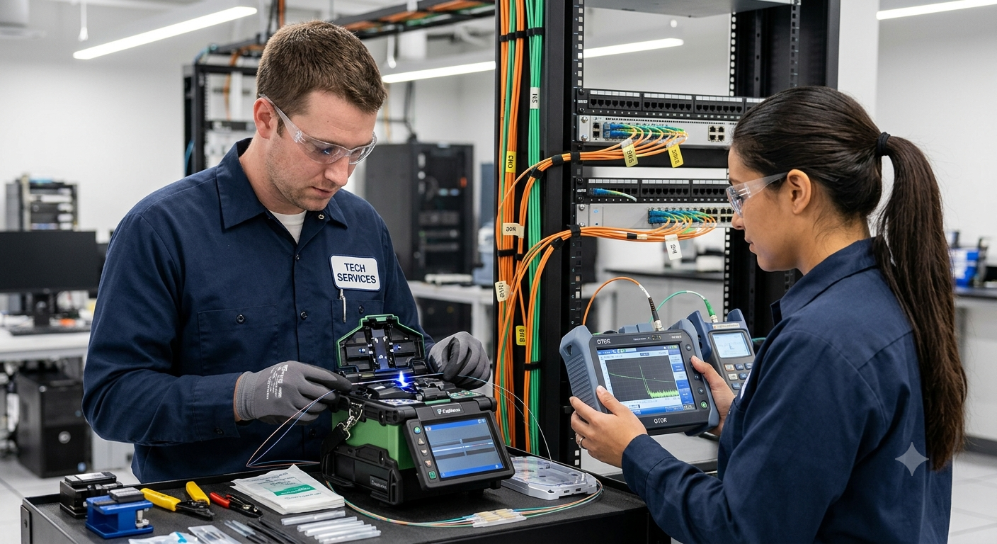 Fiber Optic Splicing and Testing